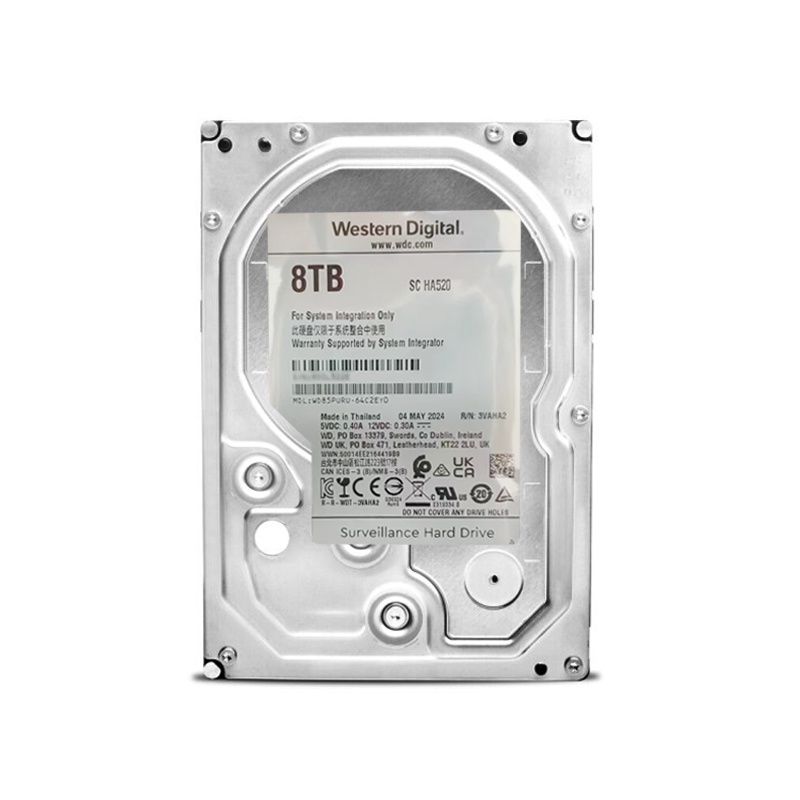 西部數(shù)據(jù) 8TB 監(jiān)控硬盤，白標(biāo) WD85PURU
