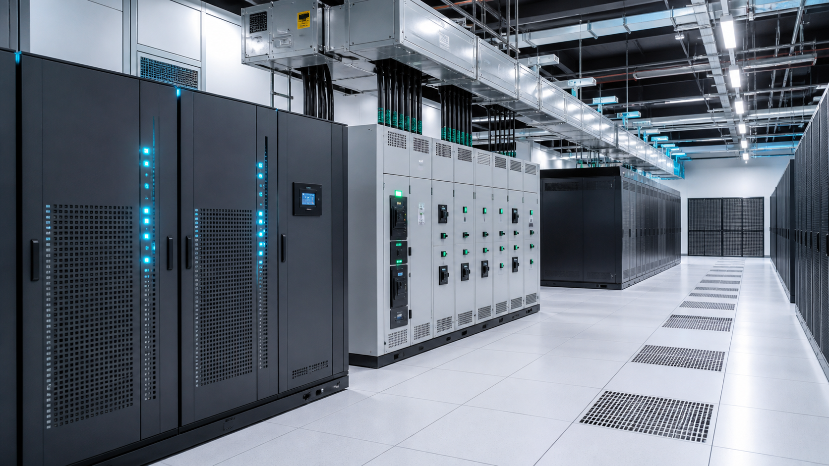 Data-center room management, monitoring and maintenance scene