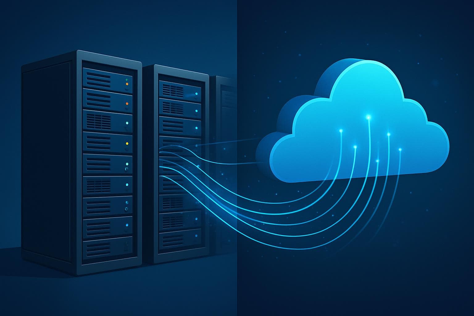On-premises servers replicating backup data to cloud or off-site resources